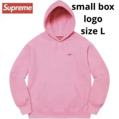 Supreme Small Box Hooded Sweatshirt pink