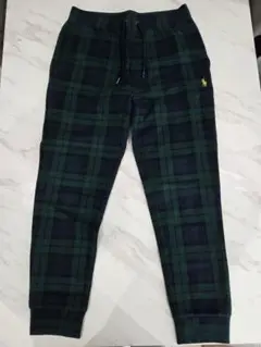 ラルフローレン RALPH LAUREN ジョガーパンツ S グリーンチェック