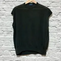 美品✨SHIPS【シップス】ノースリーブニット トップス 黒 ブラック【フリー】