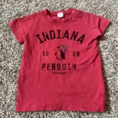 ③ペンギン Tシャツ 90cm 赤