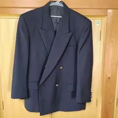 ネイビー ダブルブレスト スーツジャケット