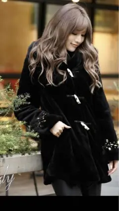 rady フェイクファー ダッフルコート