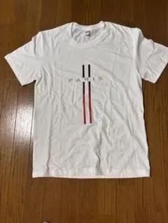 PARISロゴ入りホワイトTシャツ