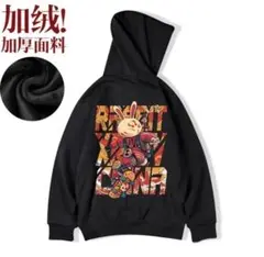 ユニセックス　スウェットパーカー　ウサギ　スケボー　3XL　オーバーサイズ　韓国