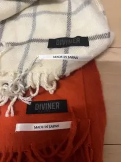 DIVINER チェック柄 マフラー 2本セット
