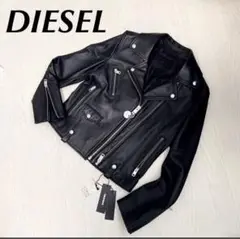 新品 ディーゼル DIESEL ライダースジャケット ラムレザー ジャケット