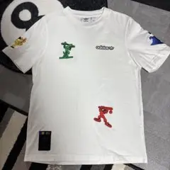 希少 adidas Disneyコラボ刺繍グーフィーTシャツ Sサイズ
