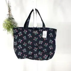 T01026 rish トートバッグ　美品　新品　花柄　大きめ　マチあり
