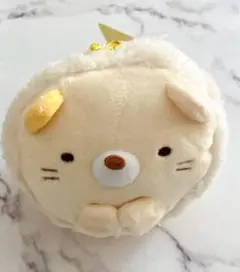 クリーム色の動物顔ぬいぐるみ