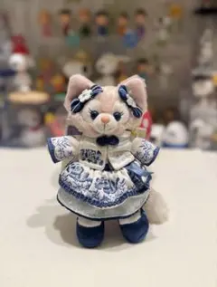 上海ディズニー　リーナベル　青花 中華風 めいぐるみキーホルダー