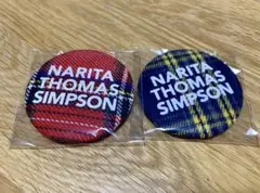 新品未開封☆NARITA THOMAS SIMPSON 缶バッチ 赤と緑の2種
