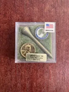 未使用ゴルフマーカー　24KT.G1個と他1個、ティー1個セットU.Ｓ.A