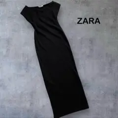 美品！　ZARA　ストレッチ　タイトワンピース　BLACK