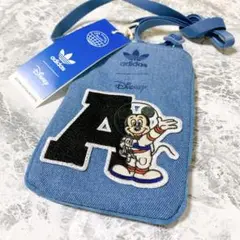 【新品】アディダス X ディズニー ポーチ スマホホルダー デニム生地
