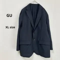 ジーユー　GU ウォッシャブルテーラードジャケット　ネイビー　XL フォーマル
