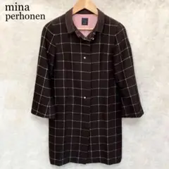 極稀少✨ミナペルホネン mina期 カシミヤ 刺繍 ロングコート 10万以上 M