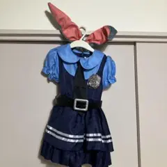 ズートピア ジュディ ワンピース ポリス ハロウィン コスプレ 子供 5点セット