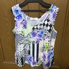 DHOLIC フラワープリント ノースリーブ