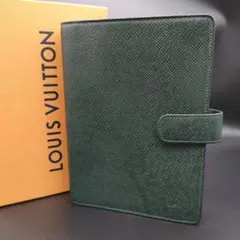 美品 ルイヴィトン タイガ 手帳カバー アジェンダMM 深緑 バイブル B6