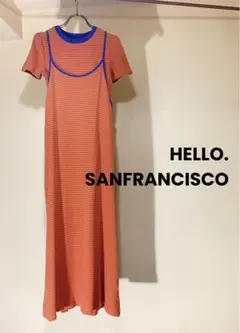 HELLOSANFRANCISCO レイヤード ワンピース Tシャツ ボーダー