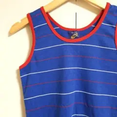 sneakers タンクトップ ボーダー 青 USA製 madeinusa