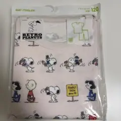 ユニクロ UNIQLO RETRO PEANUTS パジャマ 120 スヌーピー