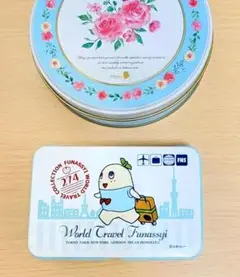 菓子缶2個　ふなっしー、Mary's