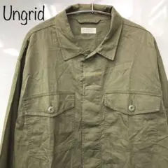 【Ungrid】長袖シャツ　カーキ　オーバーサイズ　MSサイズ
