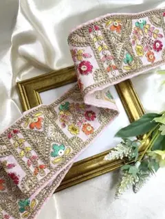 カラフルインド刺繍　約5cm幅　約50cm横