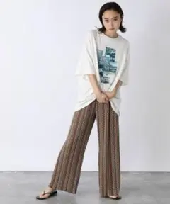 JEANASIS マルチストライプジャガードパンツ