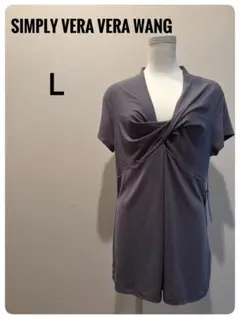 SIMPLY VERA VERA WANG 半袖シャツ　グレーおしゃれ　トップス