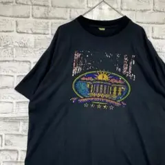 USA製90sヴィンテージTシャツ！シングルステッチ　ブラック半袖古着XL724