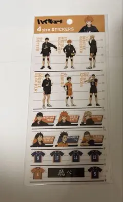 ハイキュー!! 4size stickers 烏野高校