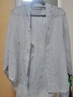 UVカットレースカーディガン グレー