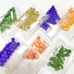 キャッツアイ 人工 ビーズ アソート 220個