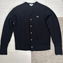 LACOSTE 黒 カーディガン ボタン付き