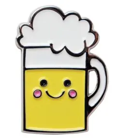 ゴルフマーカー ビールジョッキ かわいいボールマーカー 鉄製 クリップ無し 単品