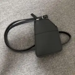 H&M レザーネックコインケース ブラック