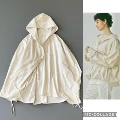 ▼24年美品✨3.3万✨エトレトウキョウ フーディーコットンシャツ オーバー