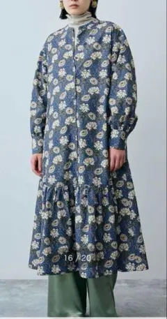 MEDE19F MORRIS Gallery プリントロングワンピース　3L