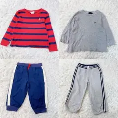 良品✨子供服 まとめ売り 男の子 ポロ ラルフローレン 長袖 パンツ 4点 80