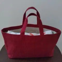 中川政七　赤い麻布製トートバッグ