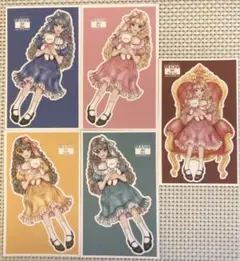 おすそ分け【o11】海外作家様 人物ステッカー 女の子