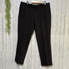 スーツカンパニー【L】ウォッシャブル スラックス スーツ パンツ ブラウン