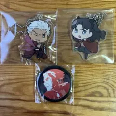 fate HF アーチャー エミヤ 遠坂凛 アクキー、缶バッジ 3点セット