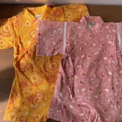 【SALE】女の子甚平　キッズ服　2枚セット　90㌢