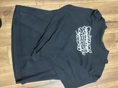 グラフィックプリント 黒 長袖シャツ