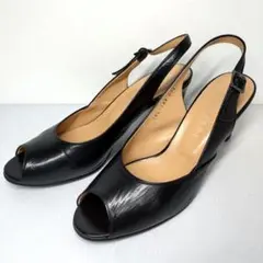 TRUSSARDI　オープントゥ　パンプス　ヒール　トラサルディ
