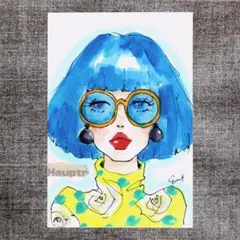 イラスト 原画 ポストカード 絵 【Girls】111