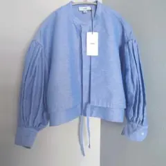 【タグ付新品】HYKE（ハイク） バルーンスリーブブラウス　ライトブルー